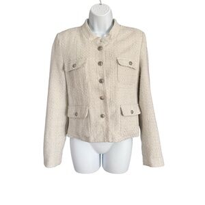 Yest Silver Sparkle Textured Blazer